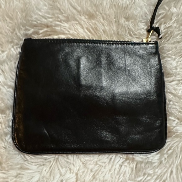 Balmain X H&M Navy Faux Suede Zip Pouch - Picture 6 of 9